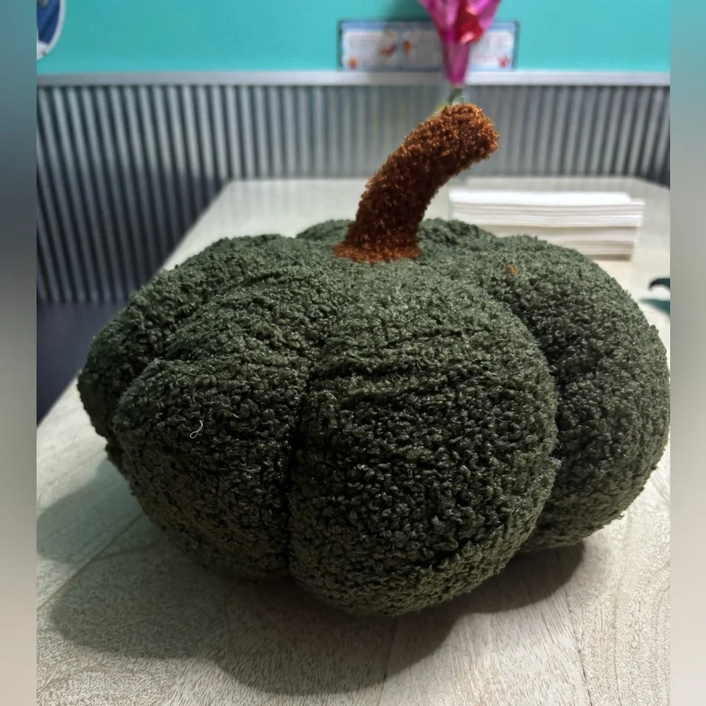 Green Pumpkin Plush Decor